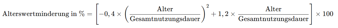 Alterswertminderung nach Vogels